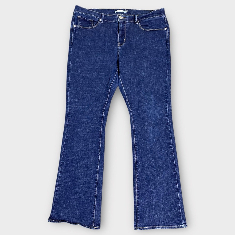Levi's Classic Bootcut Jeans Size 14M 36x30 Blue Dark Wash Stretch Denim Rodeo